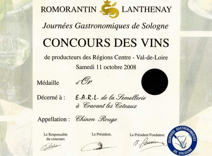 Certificat de certification 